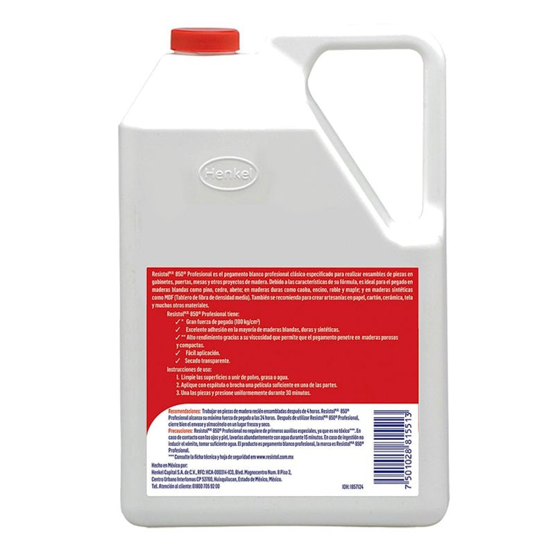 Resistol 850 Pegamento Blanco Profesional De 4 Kg - Tool Ferreterías / Ferretodo - Herramientas y material de construcción.