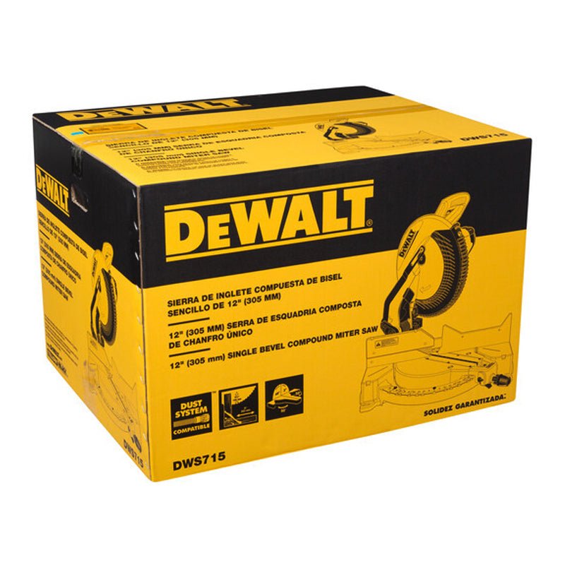 Sierra Ingleteadora De 12" (305Mm) De 1600 W Dewalt Dws715B3 - Tool Ferreterías / Ferretodo - Herramientas y material de construcción.