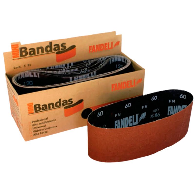 03266 Lija Banda R 88 De 4" X 24" G60 Roja Fandeli - Tool Ferreterías / Ferretodo - Herramientas y material de construcción.