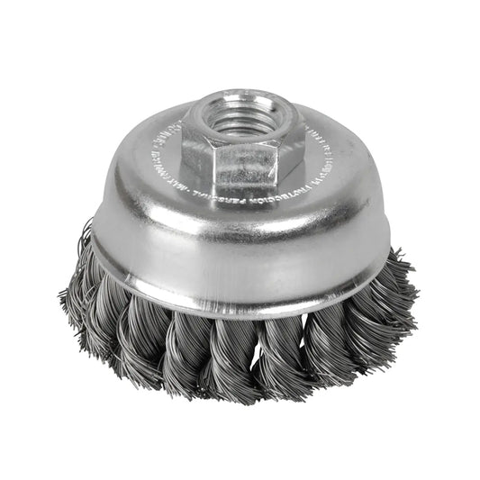 Carda copa trenzada alambre delgado de 3" x 5/8", C512 Surtek