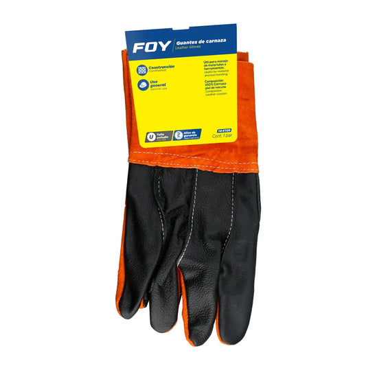 144151 guantes largos de carnaza foy
