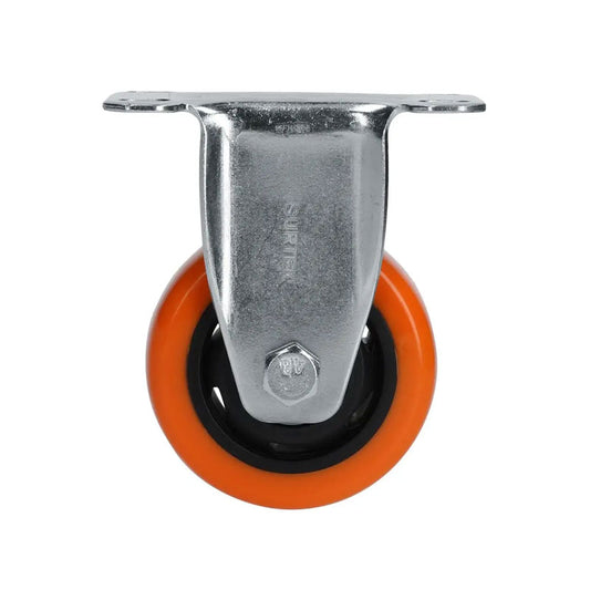 Rv7f rueda poliuretano naranja 3" x 1.1/4" fija