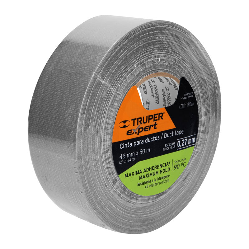 Cinta para ducto de 48 mm x 50 m, 10944 Truper Expert CDU 50XX