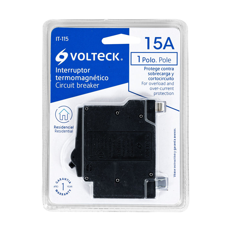 Interruptor 1 polo 15A It-115, 46700, Volteck