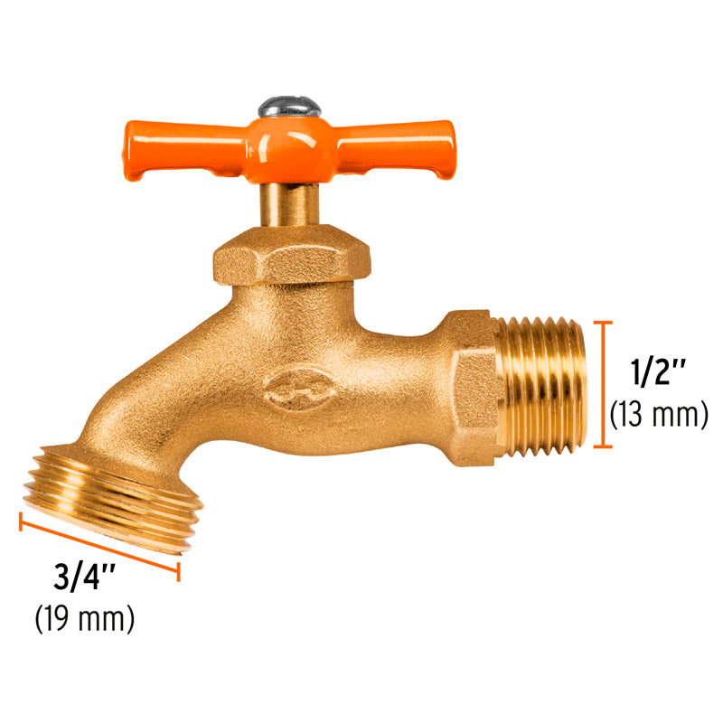 Llave de nariz para jardín de 1/2", 13147 Truper LLJ 140B