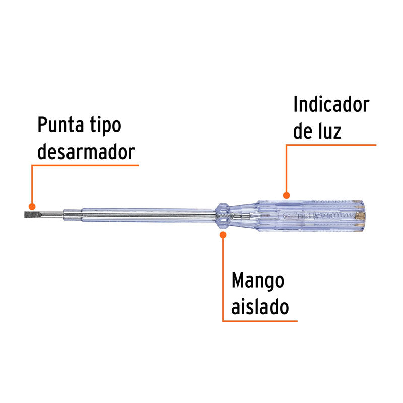 Probador de circuitos de corriente alterna de 19 cm, Truper