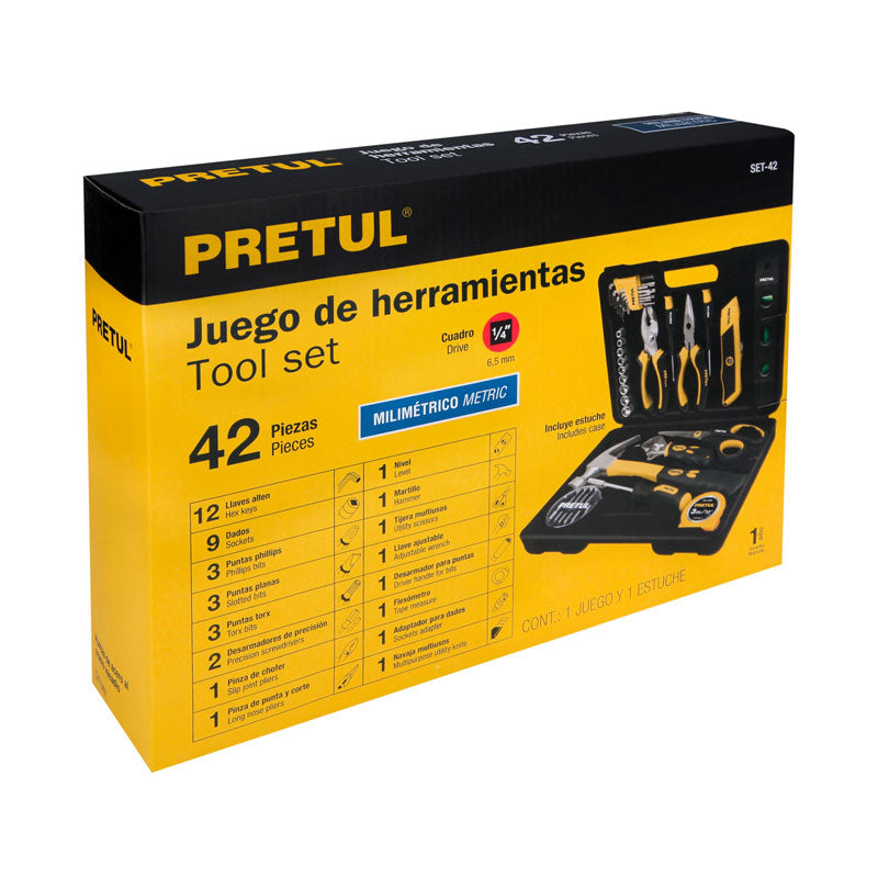 Juego de 42 herramientas Comfort Grip, 22101 Pretul SET 42