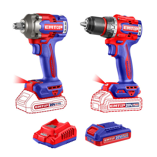 Combo tal-atorn/llave imp.1/2"20v ULCKL20275 Emtop