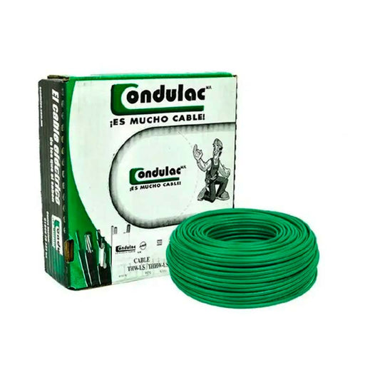 Cable luz thw c14 verde condulac*venta rollo 100mt