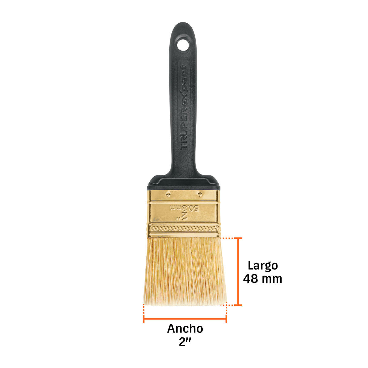 Brocha profesional con cerdas suaves de 2", TRUPER, BRT-2X, 17862