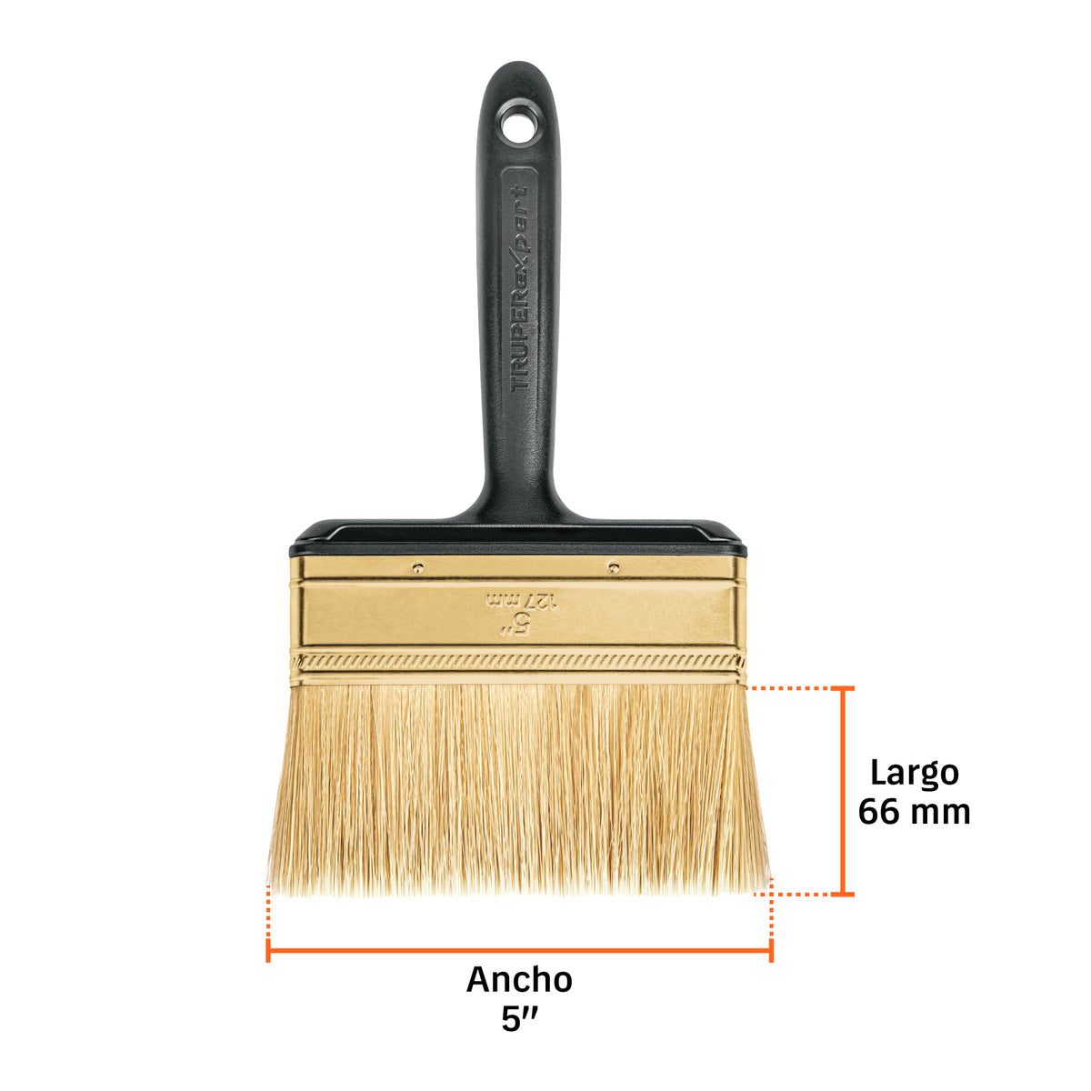 Brocha profesional de 5” con mango de plástico, TRUPER EXPERT, BRT-5X, 17866