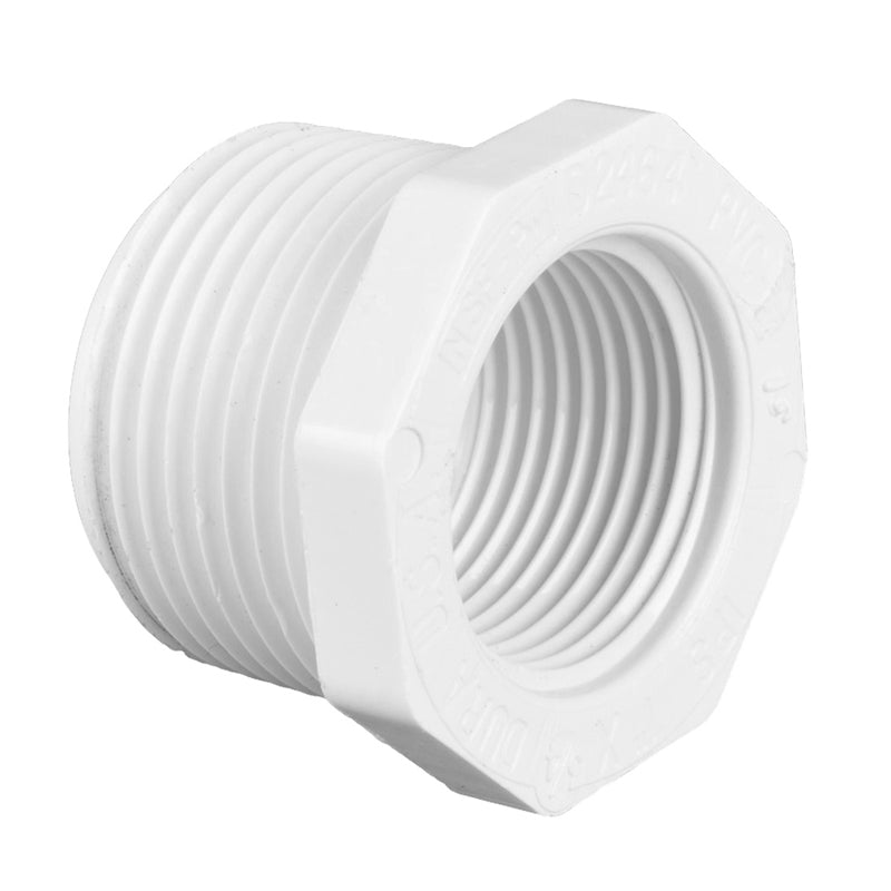 Reducción Bushing De Pvc Roscada De 1.1/2" 1" Cédula 40