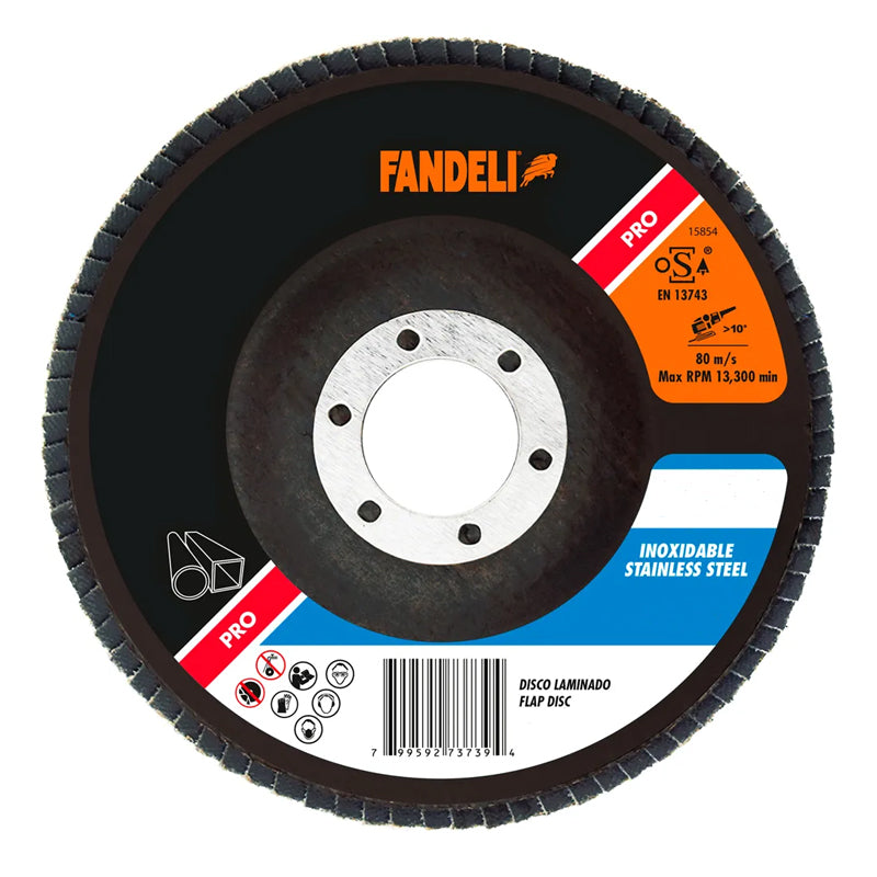Disco laminado Z-80 inoxidable Pro+ 4.1/2", 72954, Fandeli