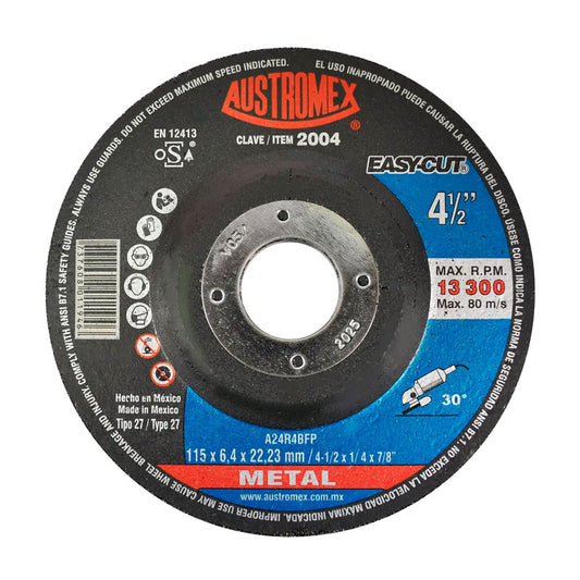 Disco Desbaste 4.1/2" X 1/4" Easy Cut 2004