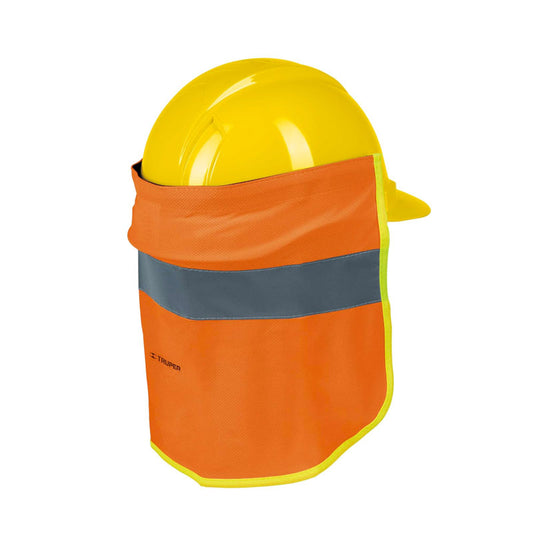 Cubrenuca para casco, naranja con reflejante, 12355 Truper CUNUN