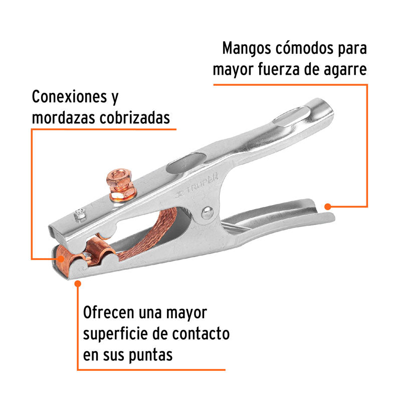 Pinza para tierra de 500 A, 14235 Truper PTI500