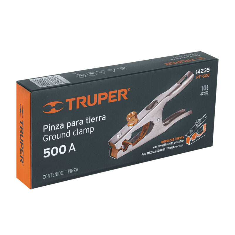 Pinza para tierra de 500 A, 14235 Truper PTI500