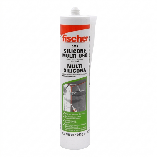 Silicón multiusos 280 ml blanco 618608 Fischer