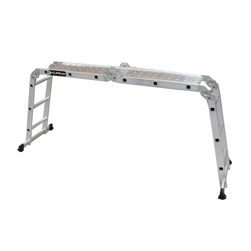 Escalera articulada de aluminio de 13 pies con 5 posiciones, tipo III, C-2391-13 Cuprum