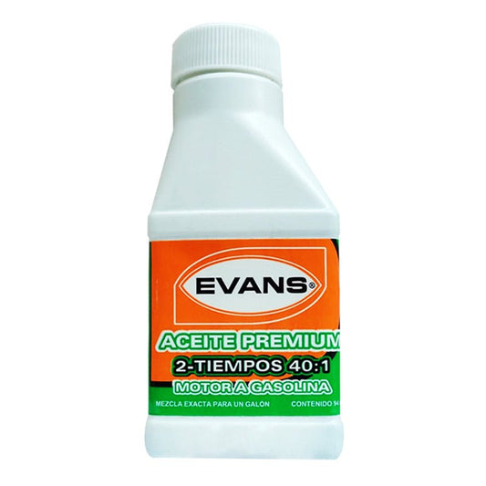 Aceite Premium 2 Tiempos 40:1 Para Motor A Gasolina 94 Ml Evans - Tool Ferreterías / Ferretodo - Herramientas y material de construcción.