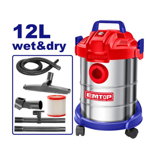 Aspiradora p/seco/humedo 800w ULVCR0801 Emtop - Tool Ferreterías / Ferretodo - Herramientas y material de construcción.