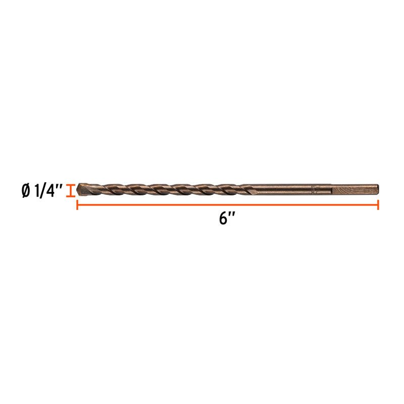 Broca Para Concreto De 1/4 X 6", Truper - Tool Ferreterías / Ferretodo - Herramientas y material de construcción.