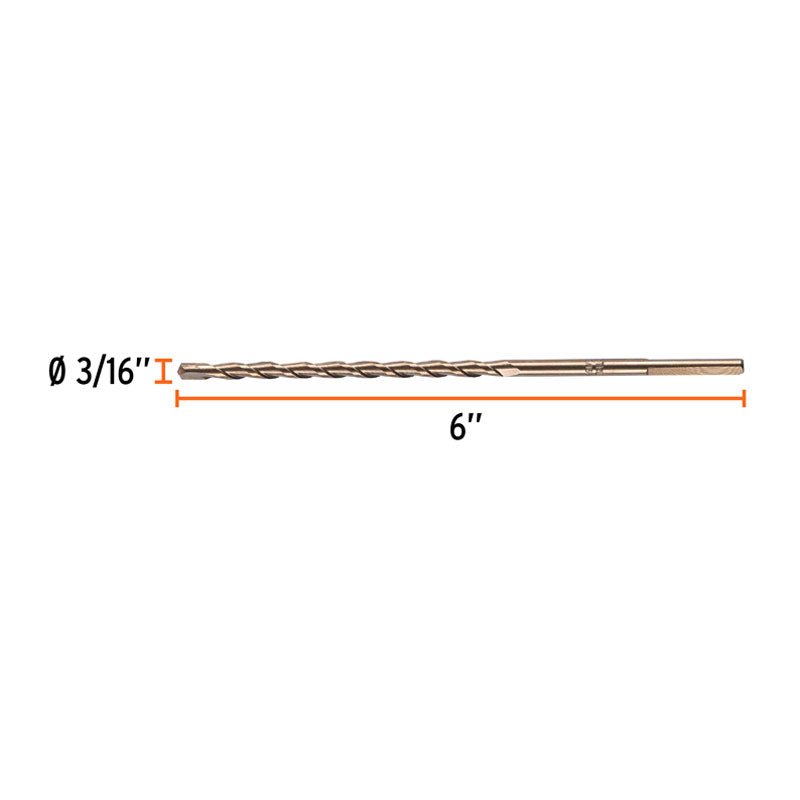 Broca Para Concreto De 3/16 X 6", Truper - Tool Ferreterías / Ferretodo - Herramientas y material de construcción.