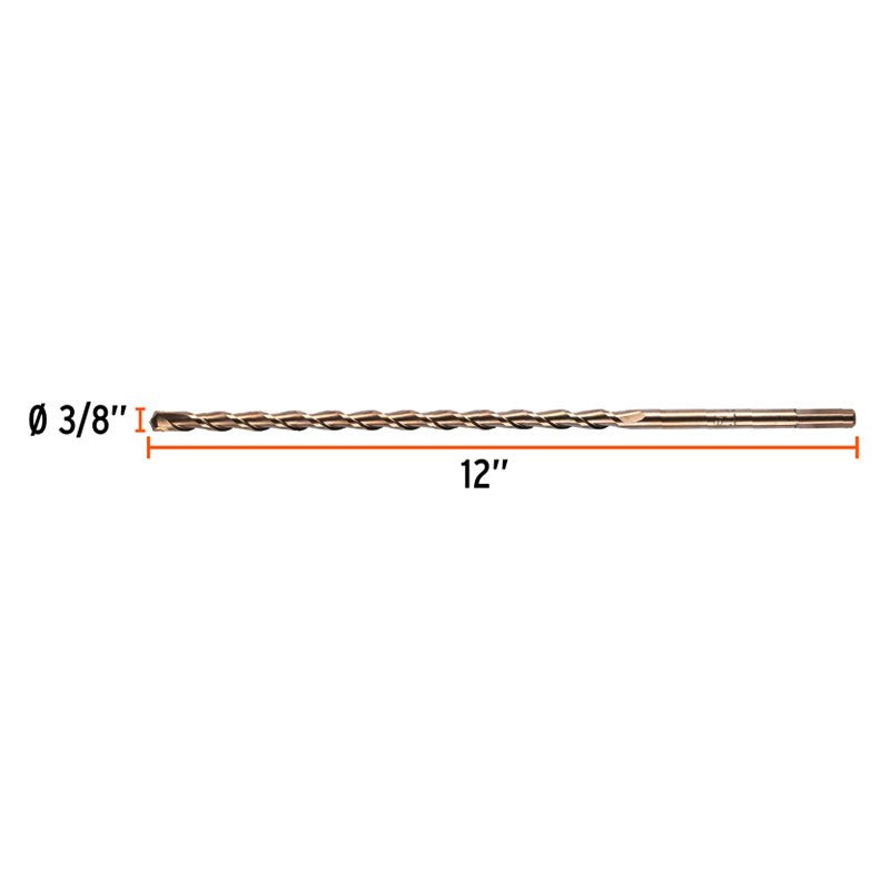 Broca Para Concreto De 3/8 X 12", Truper - Tool Ferreterías / Ferretodo - Herramientas y material de construcción.