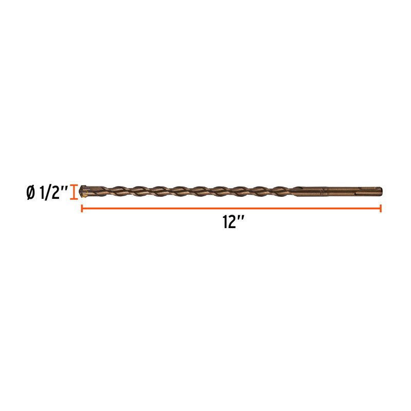 Broca Sds Plus 1/2 X 12", Truper - Tool Ferreterías / Ferretodo - Herramientas y material de construcción.