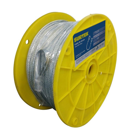 Cable acero de 7 × 7 de 1/16? x 75 m, CA112 Surtek - Tool Ferreterías / Ferretodo - Herramientas y material de construcción.