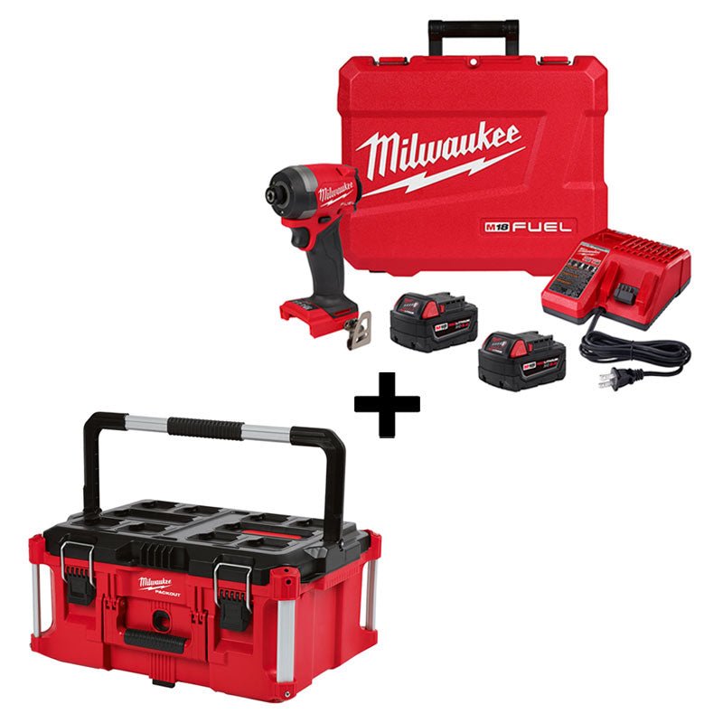 Caja de herramientas + llave Impacto de 1/4" M18, P423 2953 Milwaukee - Tool Ferreterías / Ferretodo - Herramientas y material de construcción.