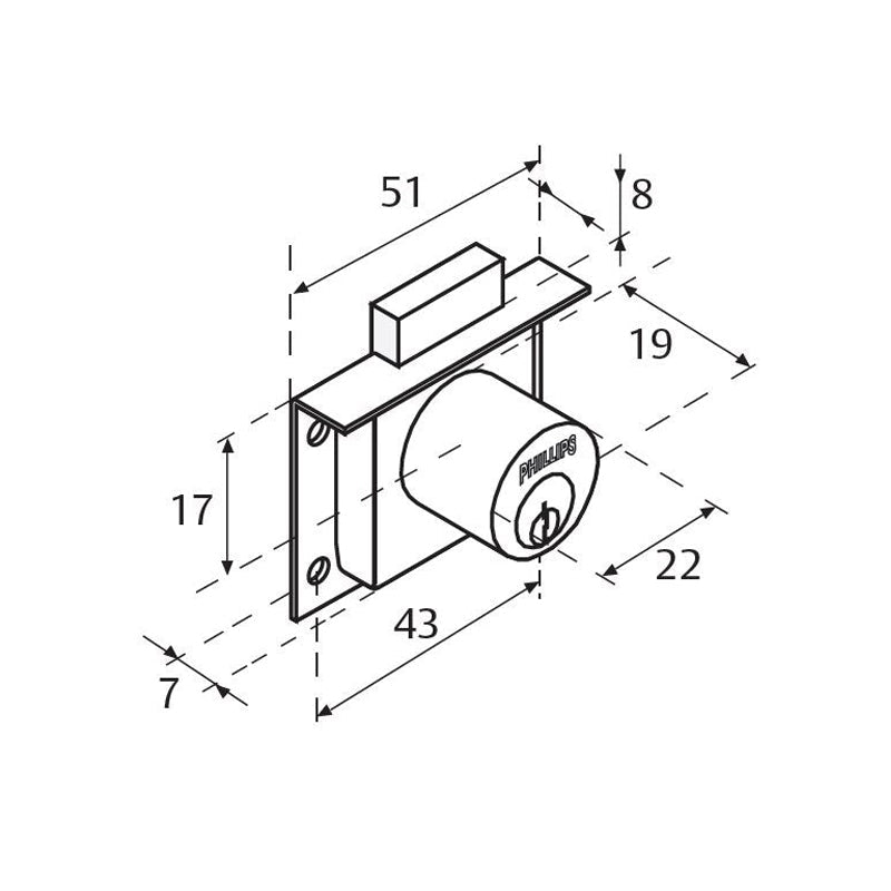 Cerradura 24 C Phillips Mx5 - Tool Ferreterías / Ferretodo - Herramientas y material de construcción.