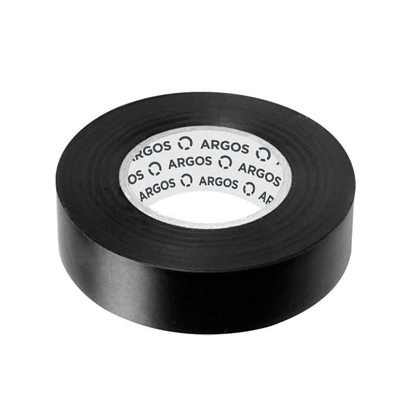 Cinta Aislante De Vinil Negra De 19 Mm X 18 M 9750050, Argos - Tool Ferreterías / Ferretodo - Herramientas y material de construcción.