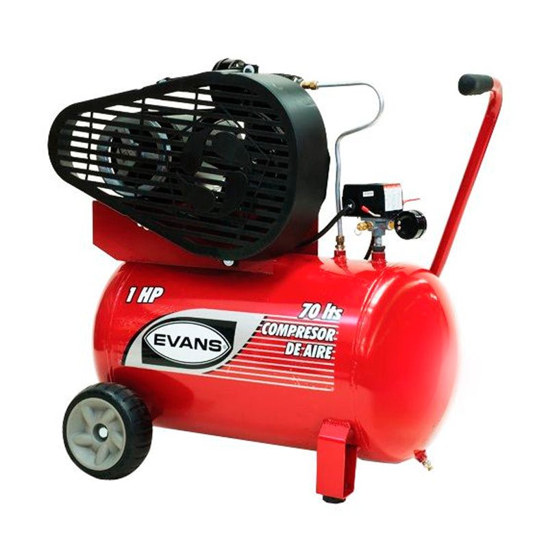 Compresor De Aire Lubricado 1 Etapa 1 Hp Eléctrico Con Tanque De 70 L E055Me100070 Evans - Tool Ferreterías / Ferretodo - Herramientas y material de construcción.