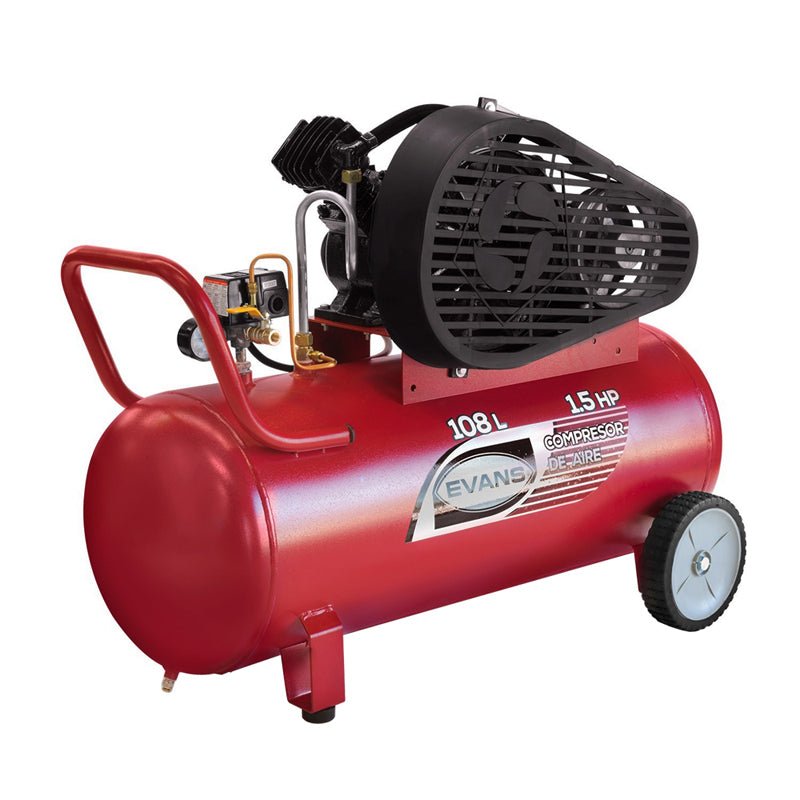 Compresor De Aire Lubricado 1 Etapa 1.5 Hp Eléctrico Con Tanque De 108 L E13Vme150108 Evans - Tool Ferreterías / Ferretodo - Herramientas y material de construcción.