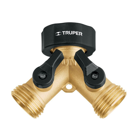 Conector "Y" 3/4" latón tuerca, 10375, Truper - Tool Ferreterías / Ferretodo - Herramientas y material de construcción.