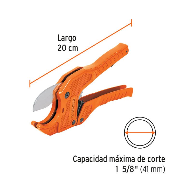 Cortador de tubo de plástico con capacidad corte de 1 5/8", 12860 Truper COT PVC - Tool Ferreterías / Ferretodo - Herramientas y material de construcción.