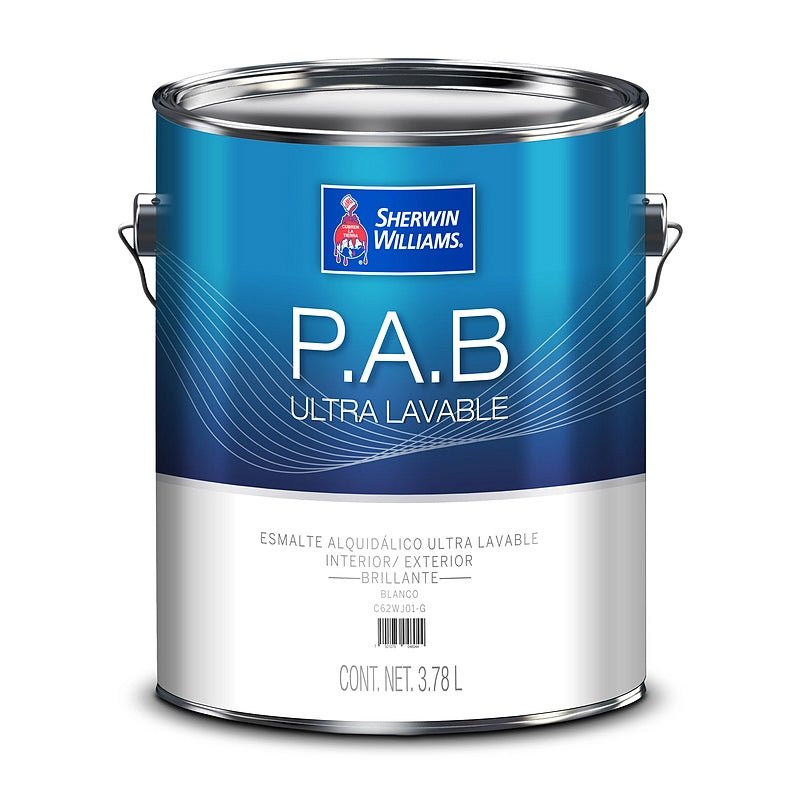 Esmalte Pab Ultra Lavable Blanco De 3.8 Lt, Sherwin Williams - Tool Ferreterías / Ferretodo - Herramientas y material de construcción.