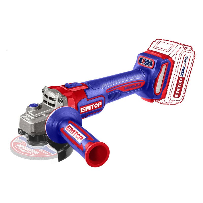 Esmeriladora ang.4.1/2"inal.20v ULAG21154 Emtop - Tool Ferreterías / Ferretodo - Herramientas y material de construcción.