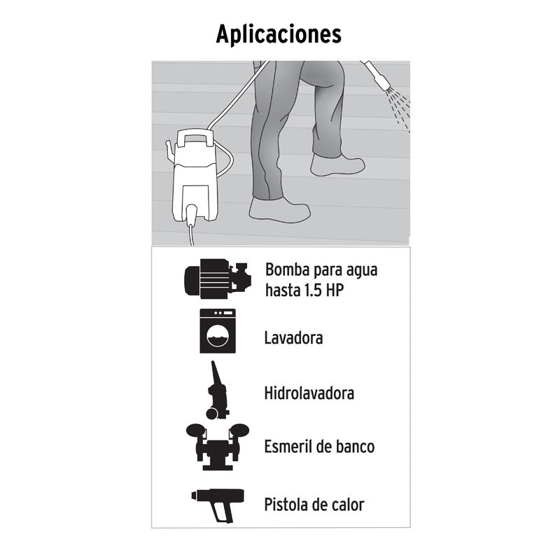 Extensión De Uso Rudo Aterrizada 15 M 3X16 Awg, Volteck - Tool Ferreterías / Ferretodo - Herramientas y material de construcción.