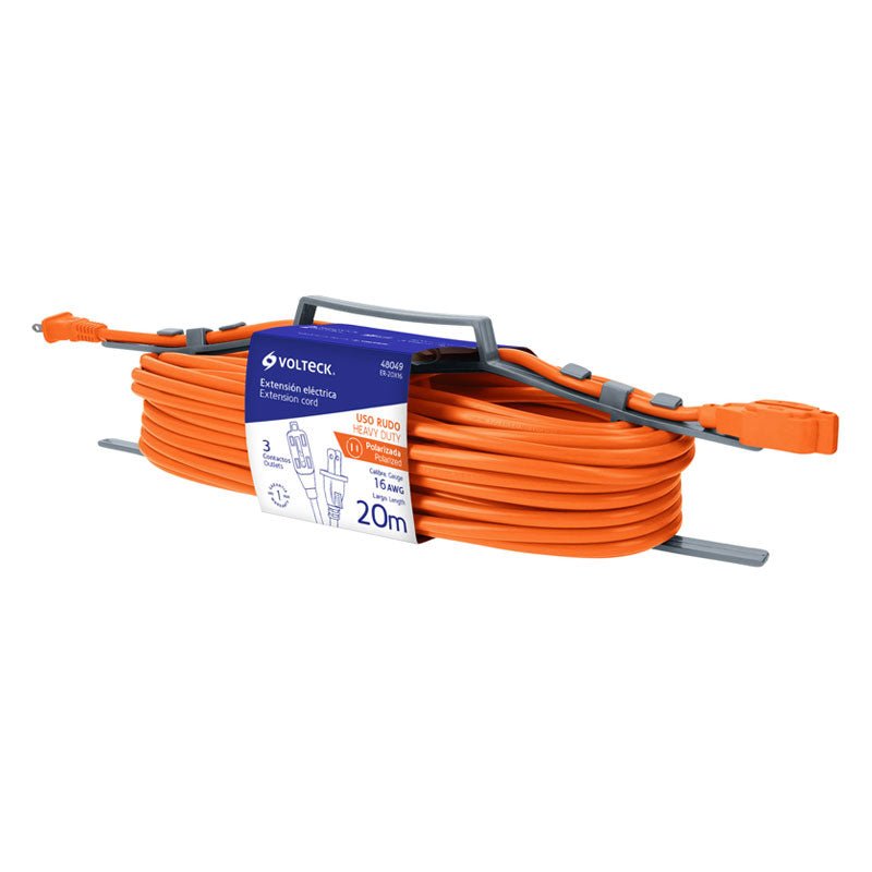 Extensión Eléctrica De Uso Rudo 20 M 2X16 Awg, Volteck - Tool Ferreterías / Ferretodo - Herramientas y material de construcción.