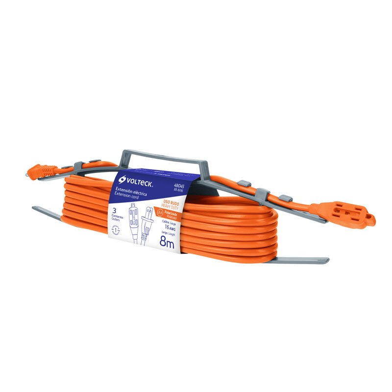 Extensión Eléctrica De Uso Rudo 8 M 2X16 Awg, Volteck - Tool Ferreterías / Ferretodo - Herramientas y material de construcción.