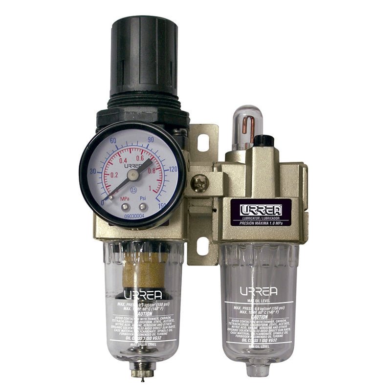 Filtro regulador y lubricador de aire de 1/2? NPT, UPWL4 Urrea - Tool Ferreterías / Ferretodo - Herramientas y material de construcción.
