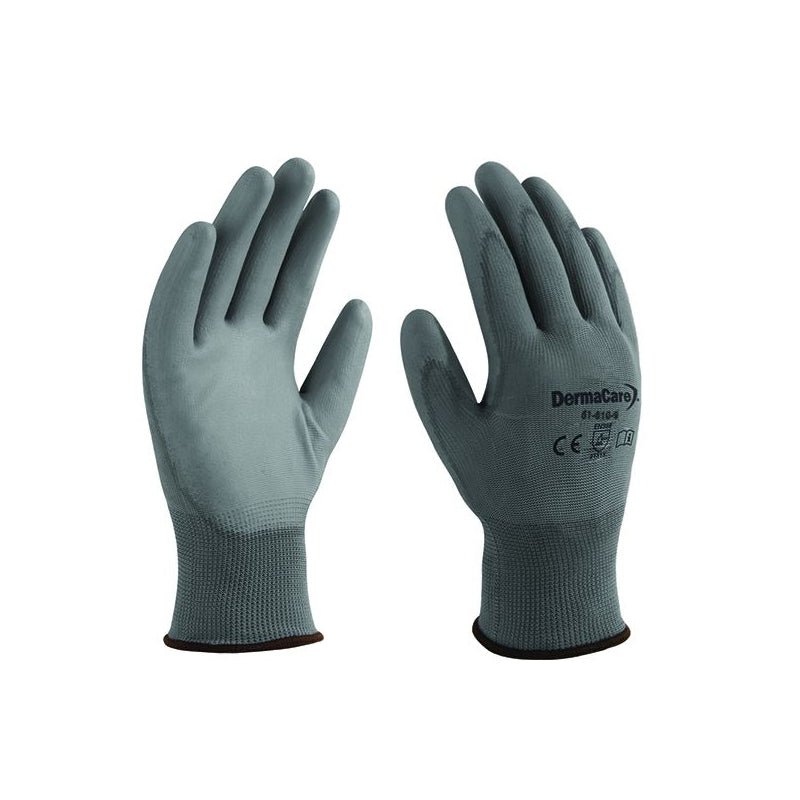 Guante nylon gris palma poliuretano talla 9, Espomega - Tool Ferreterías / Ferretodo - Herramientas y material de construcción.