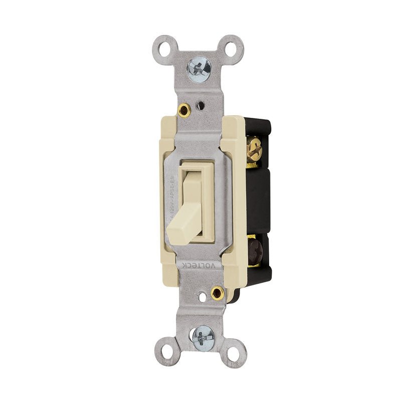 Interruptor vertical de palanca, 3 vías, línea Standard, color marfil, 46003 Volteck APSE ES - Tool Ferreterías / Ferretodo - Herramientas y material de construcción.