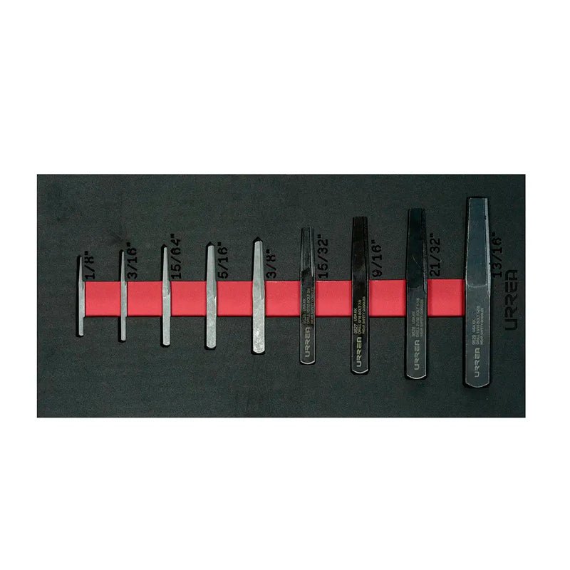 Juego De 9 Extractores Rectos Para Tubo Ch132 Urrea - Tool Ferreterías / Ferretodo - Herramientas y material de construcción.