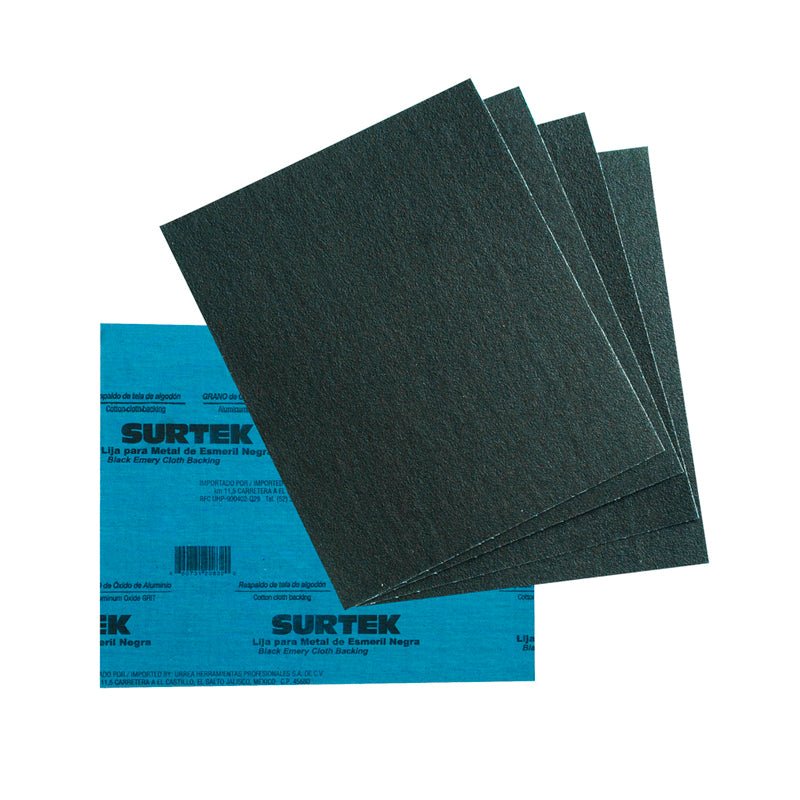 Lija De Esmeril Negra Grano 50 Len50 Surtek - Tool Ferreterías / Ferretodo - Herramientas y material de construcción.