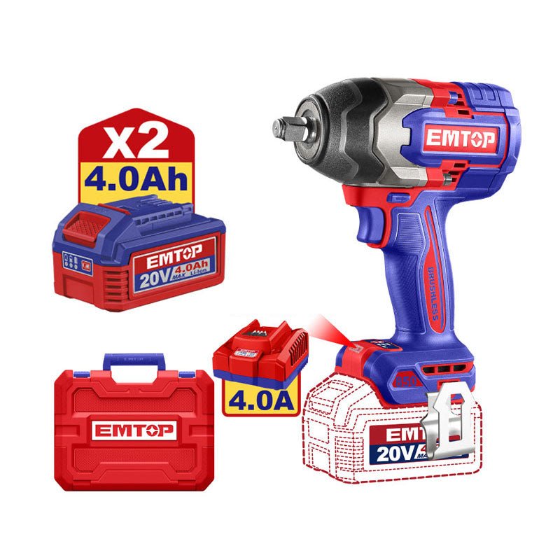 Llave imp.1/2" 20v 2bat/1carg. ULCIWL2085 Emtop - Tool Ferreterías / Ferretodo - Herramientas y material de construcción.