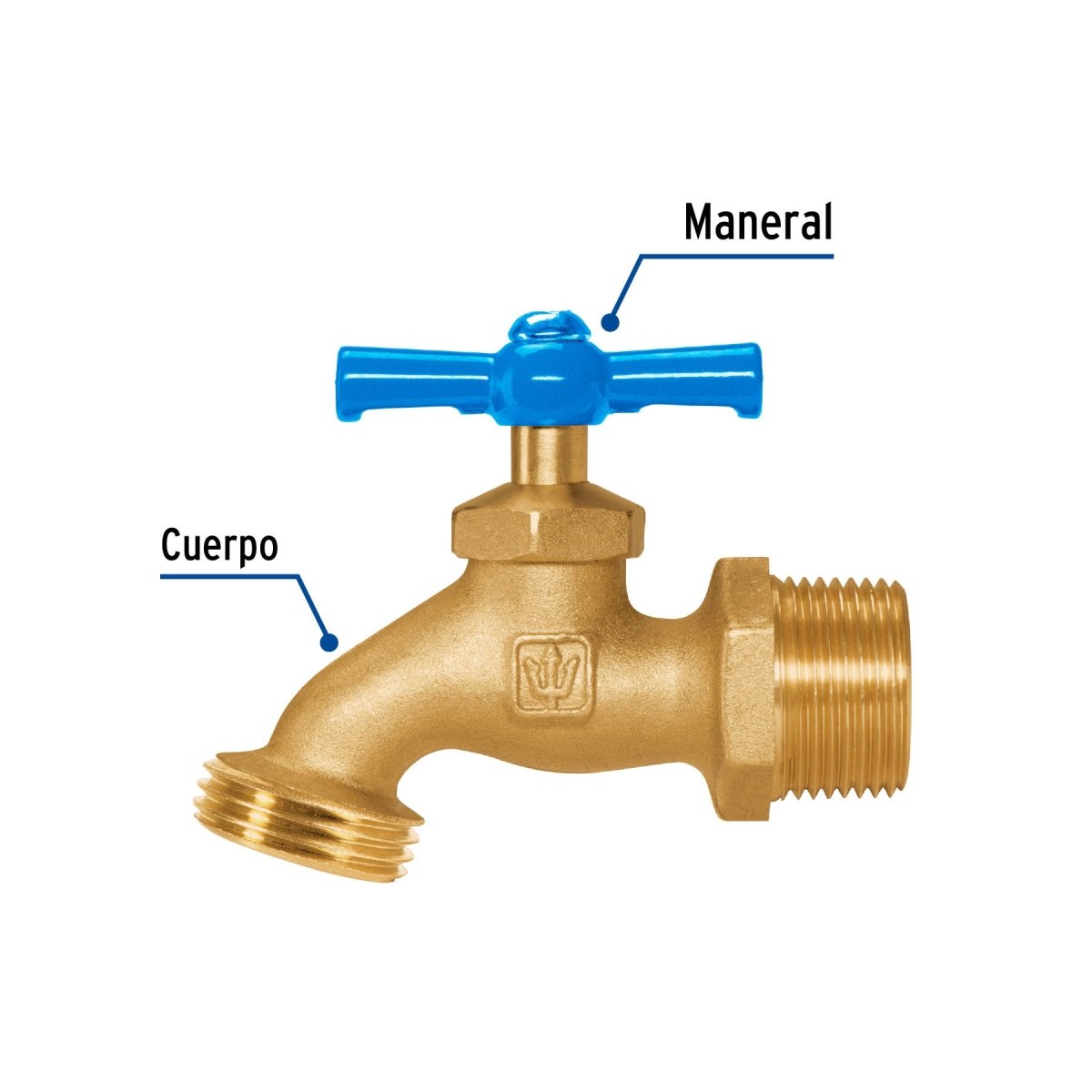 Llave para manguera de latón con entrada de 3/4", 49088 Foset LLJ 180 - Tool Ferreterías / Ferretodo - Herramientas y material de construcción.