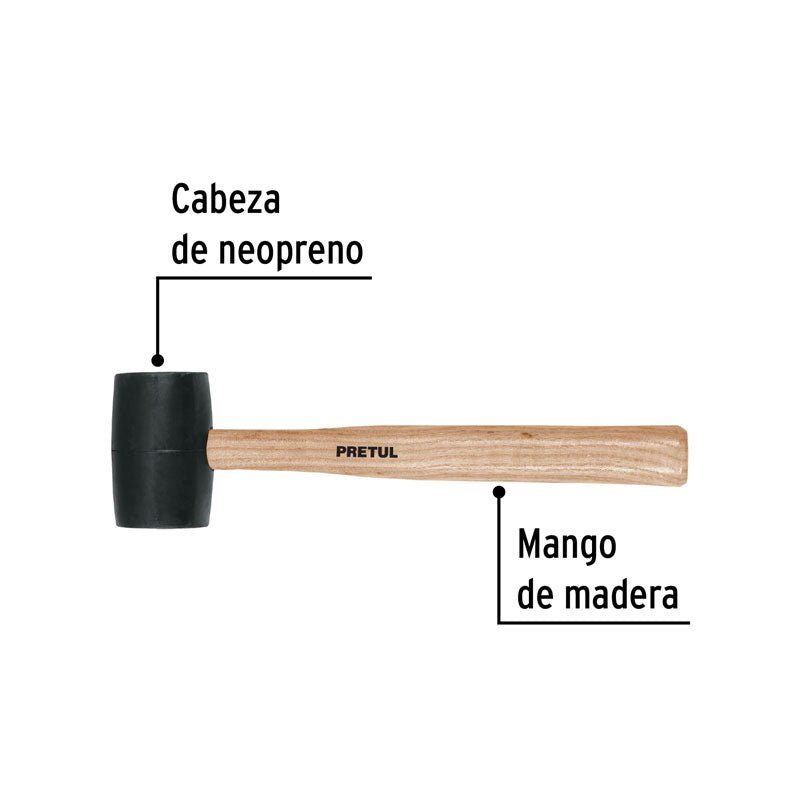 Mazo de hule de 16 oz, 20566 Pretul MH16P - Tool Ferreterías / Ferretodo - Herramientas y material de construcción.